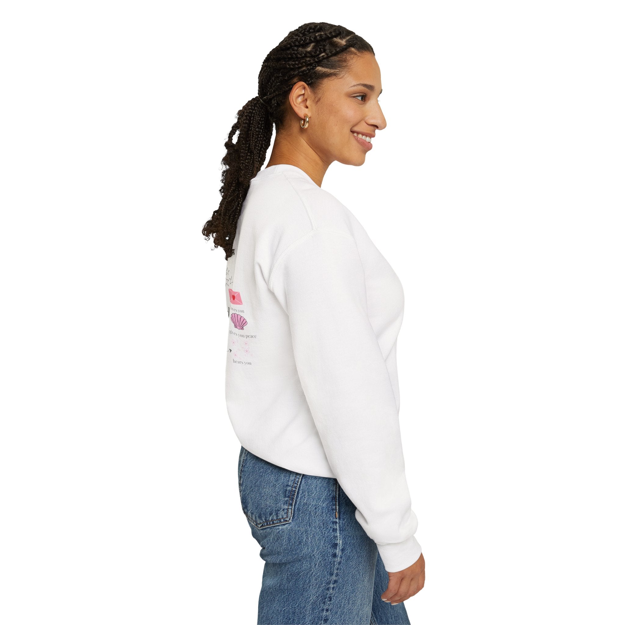 Crewneck Sweatshirt — 'God Is Good All The Time' Butterfly & Icons