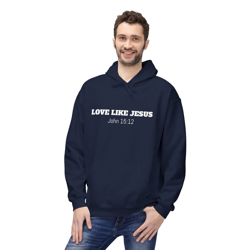 Love Like Jesus Hoodie John 13:34 Christian Faith Pullover