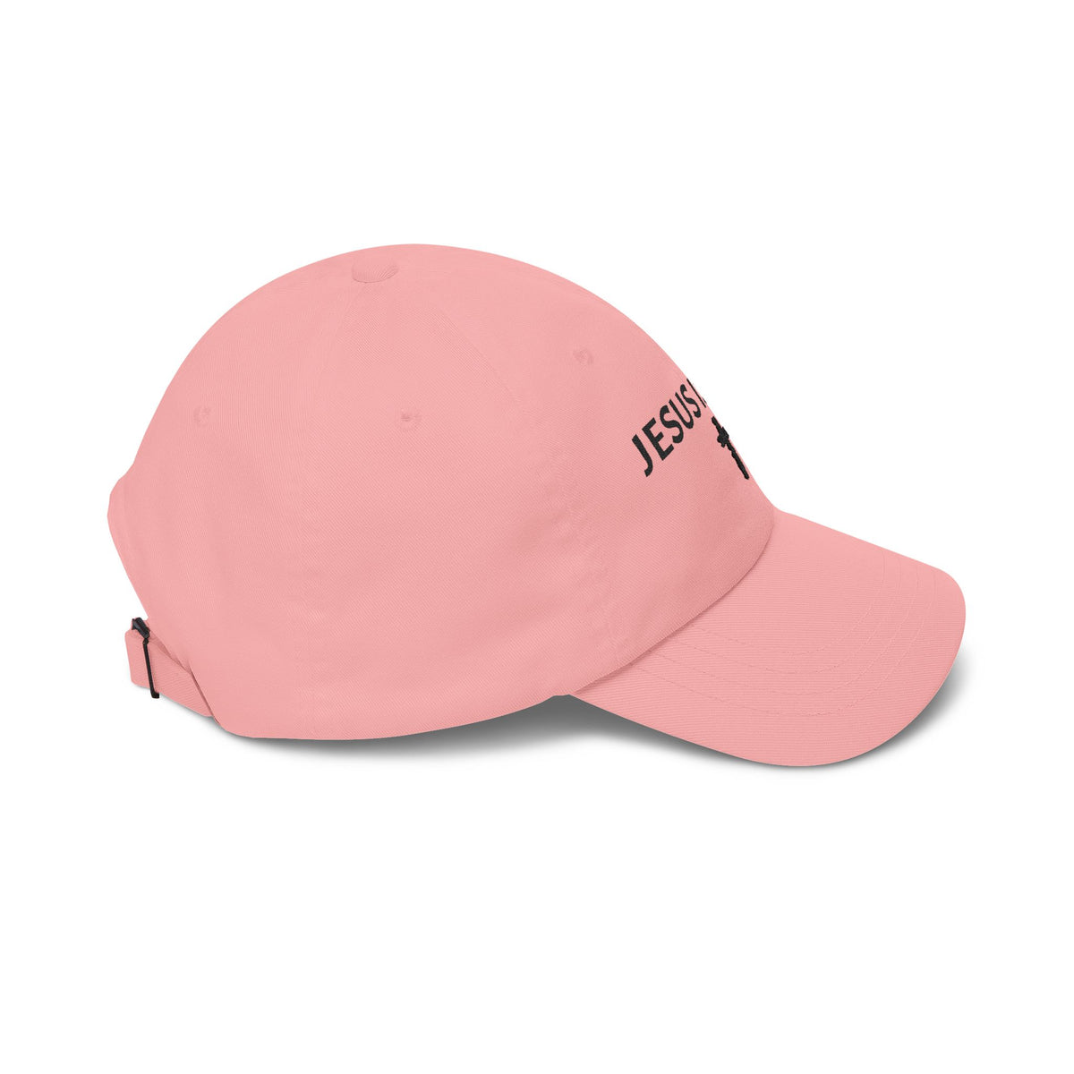 Jesus Is King Dad Cap — Embroidered Christian Baseball Hat with Cross