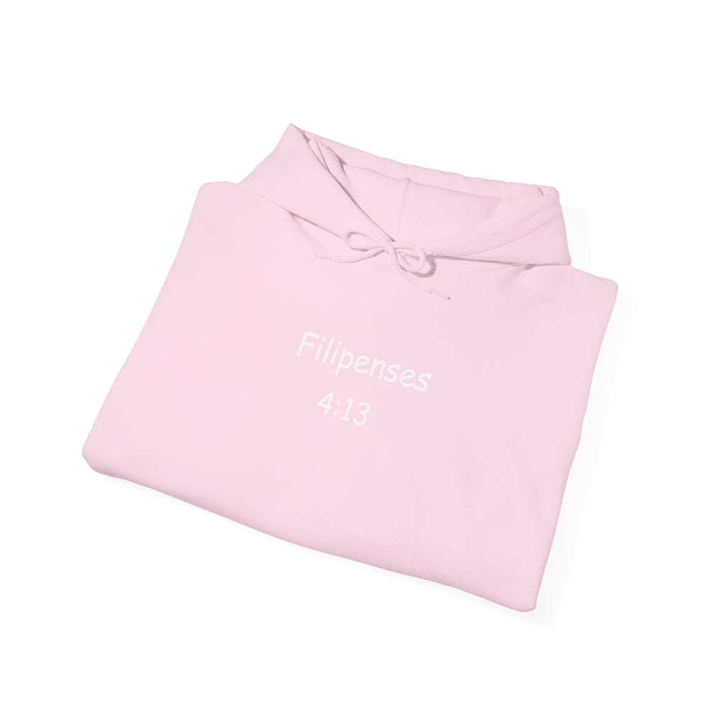 Filipenses 4:13 Hoodie 'Todo lo puedo en Cristo que me fortalece'.