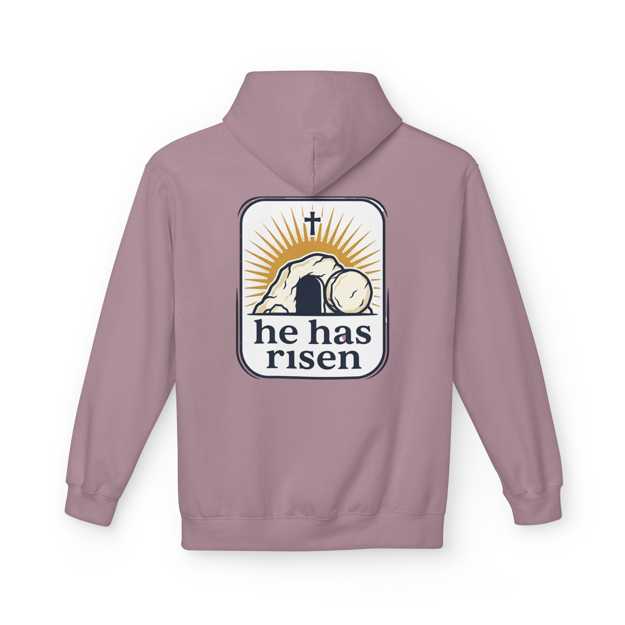 Matthew 28:6 Hoodie — "He Is Risen" Easter Christian Pullover