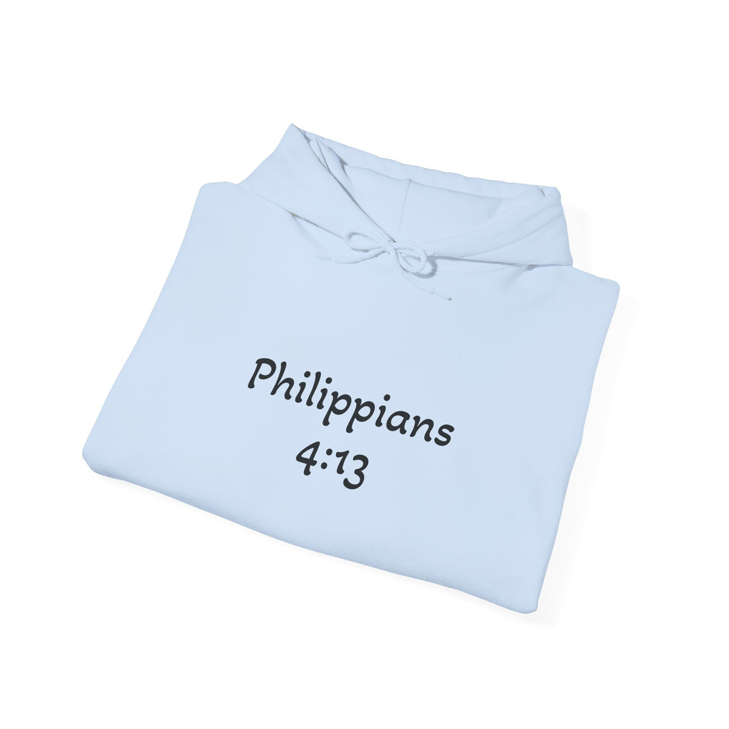Philippians 4:13 Hoodie 'I Can Do All Things' Inspirational Faith Sweatshirt