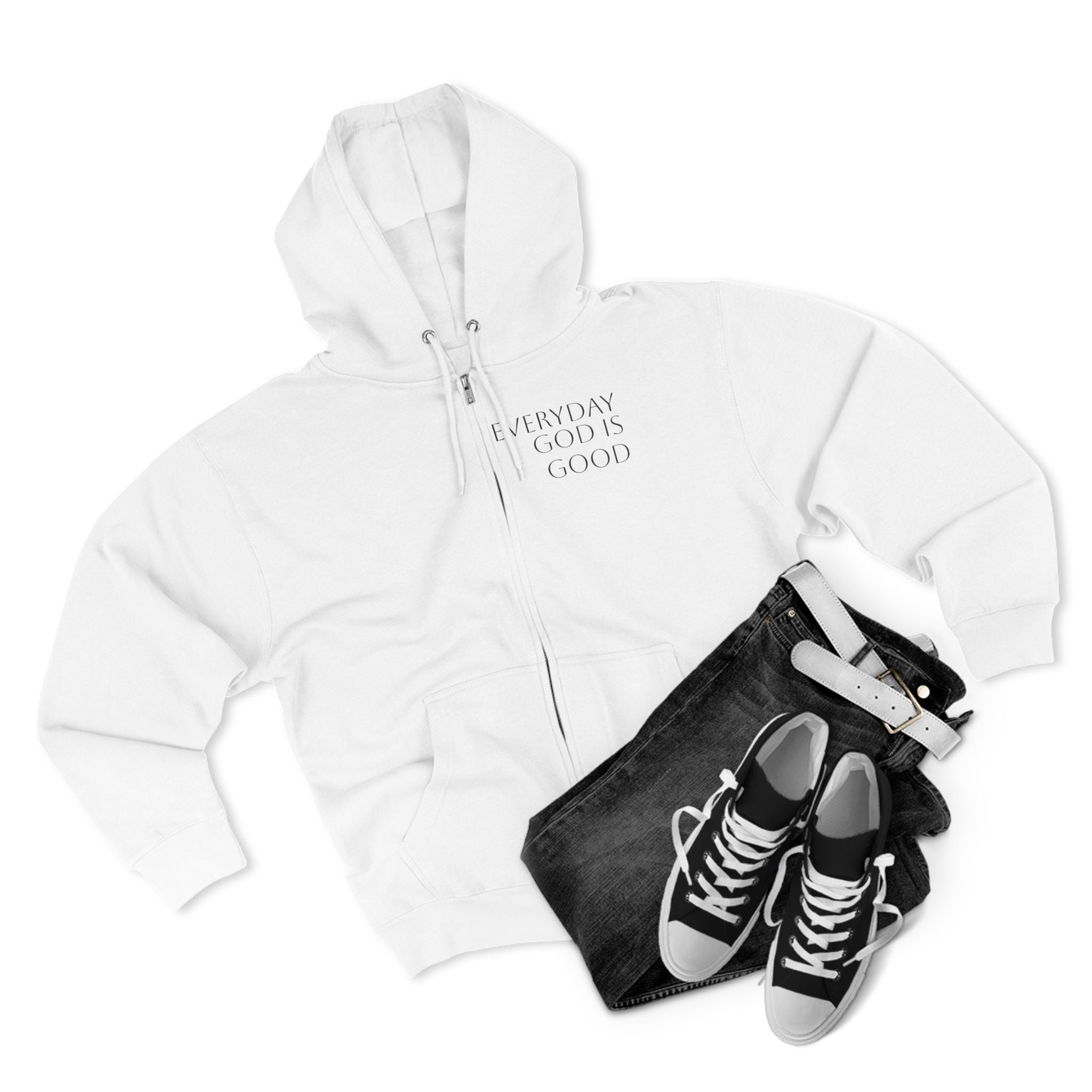 Everyday God Is Good Zip Hoodie  Christian Faith Inspirational Hoodie