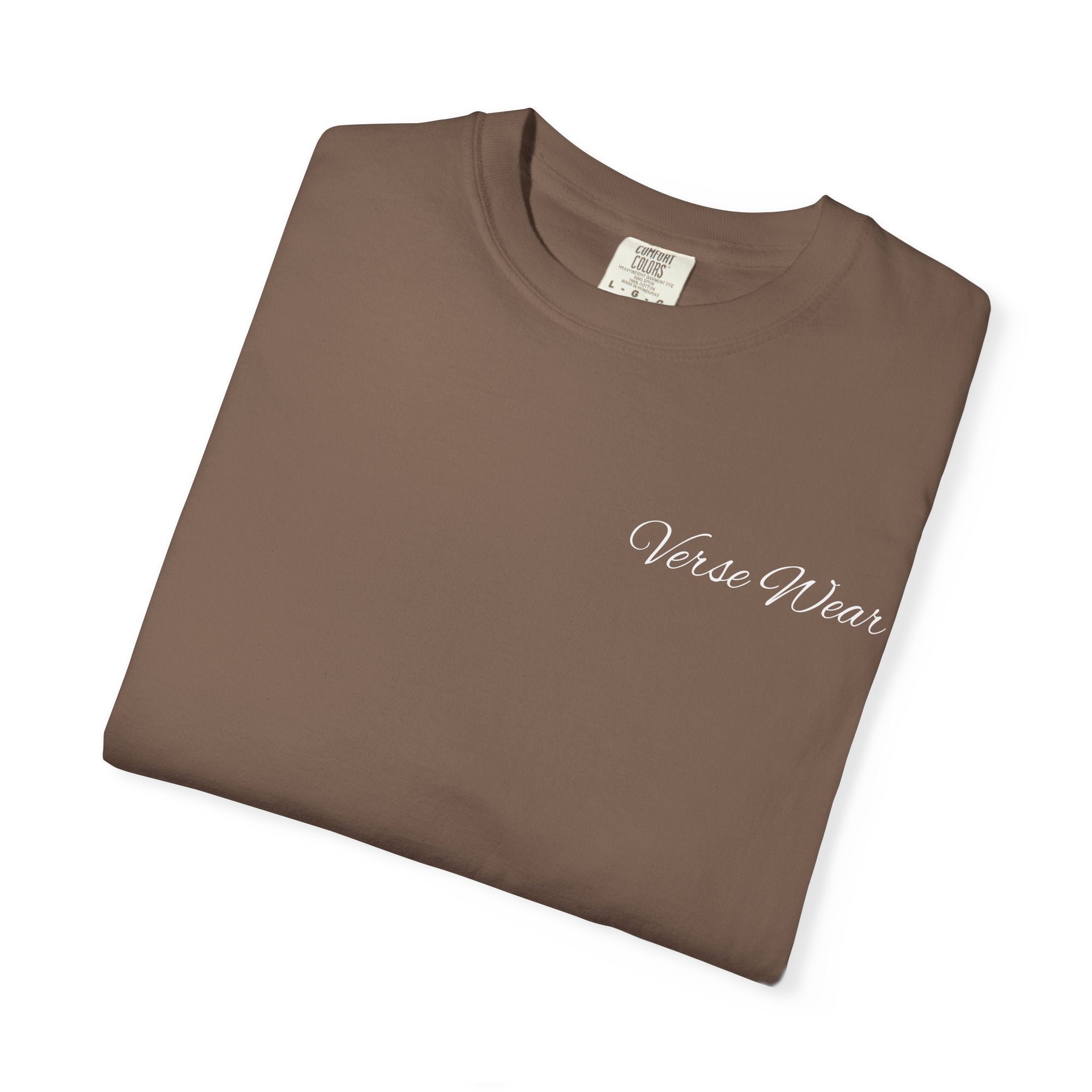 Pray Work Trust Tee Garment-Dyed Brown Inspirational T-Shirt