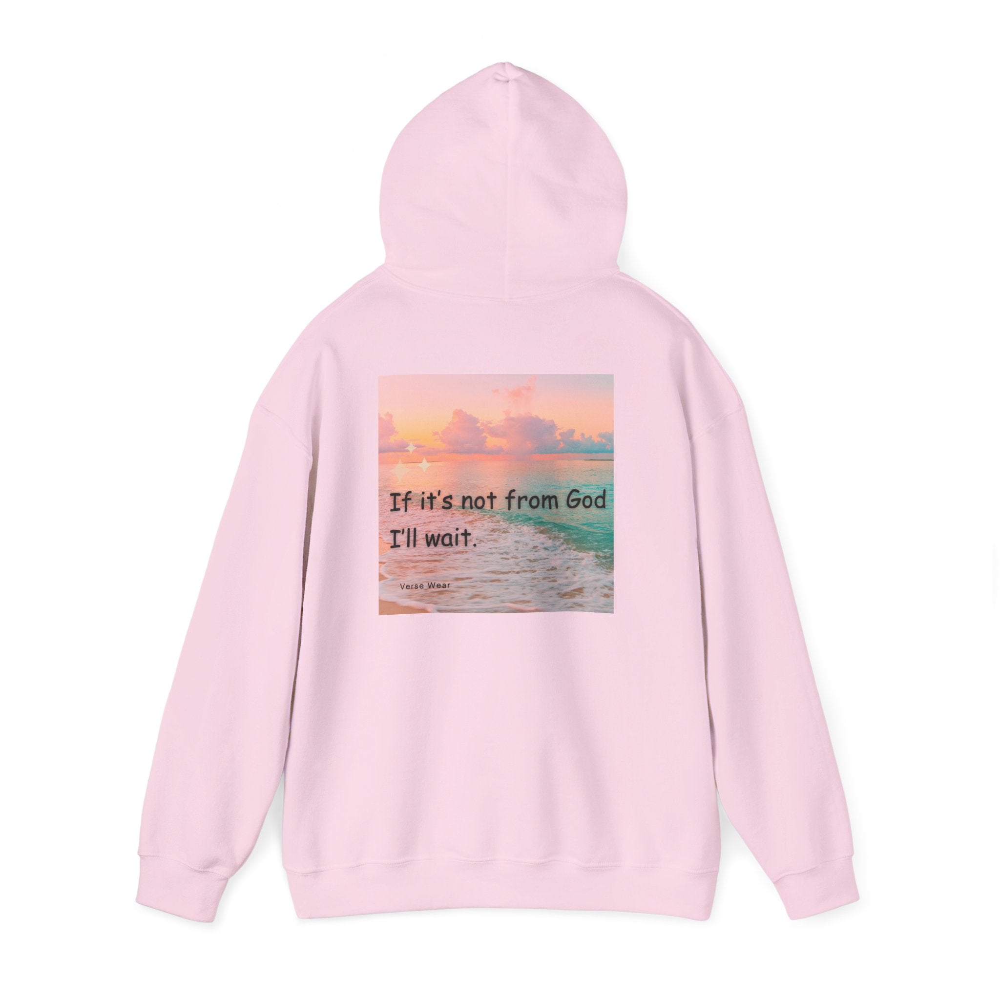 Christian Cross Hoodie "If It's Not From God I'll Wait" Inspirational Faith Sweatshirt