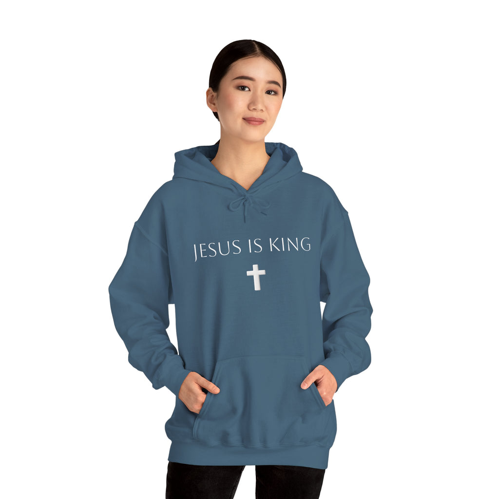 Minimal Cross Hoodie Small Center Chest Cross Graphic Religious Pullover