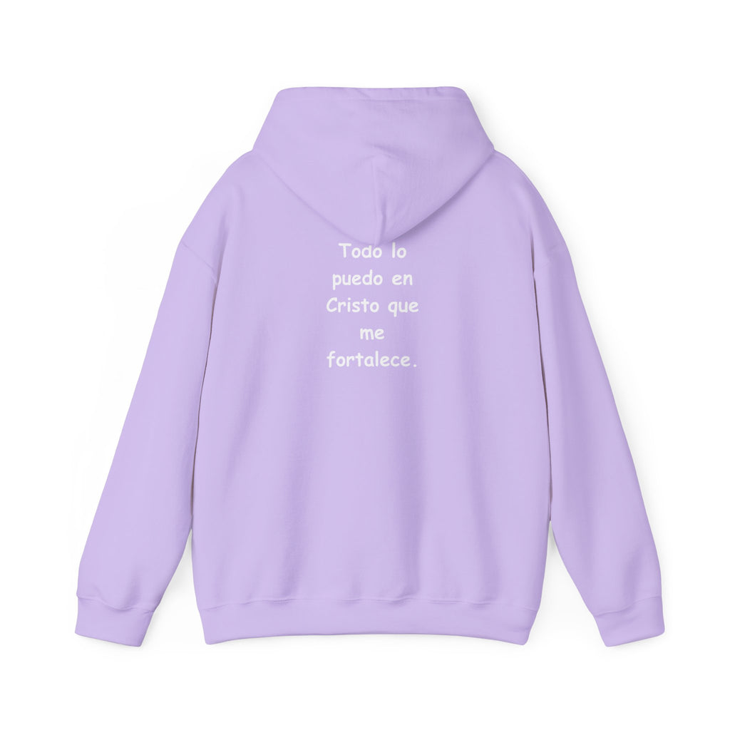 Filipenses 4:13 Hoodie 'Todo lo puedo en Cristo que me fortalece'.