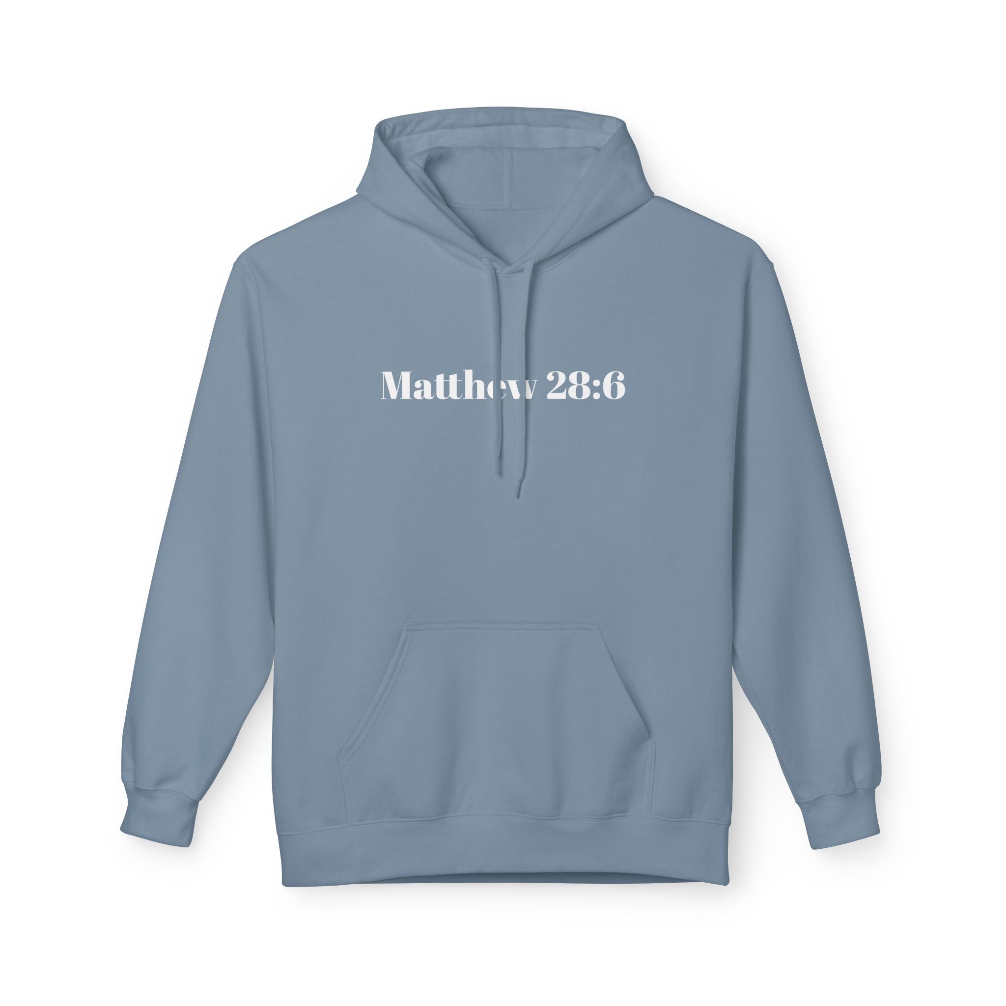 Matthew 28:6 Hoodie — "He Is Risen" Easter Christian Pullover