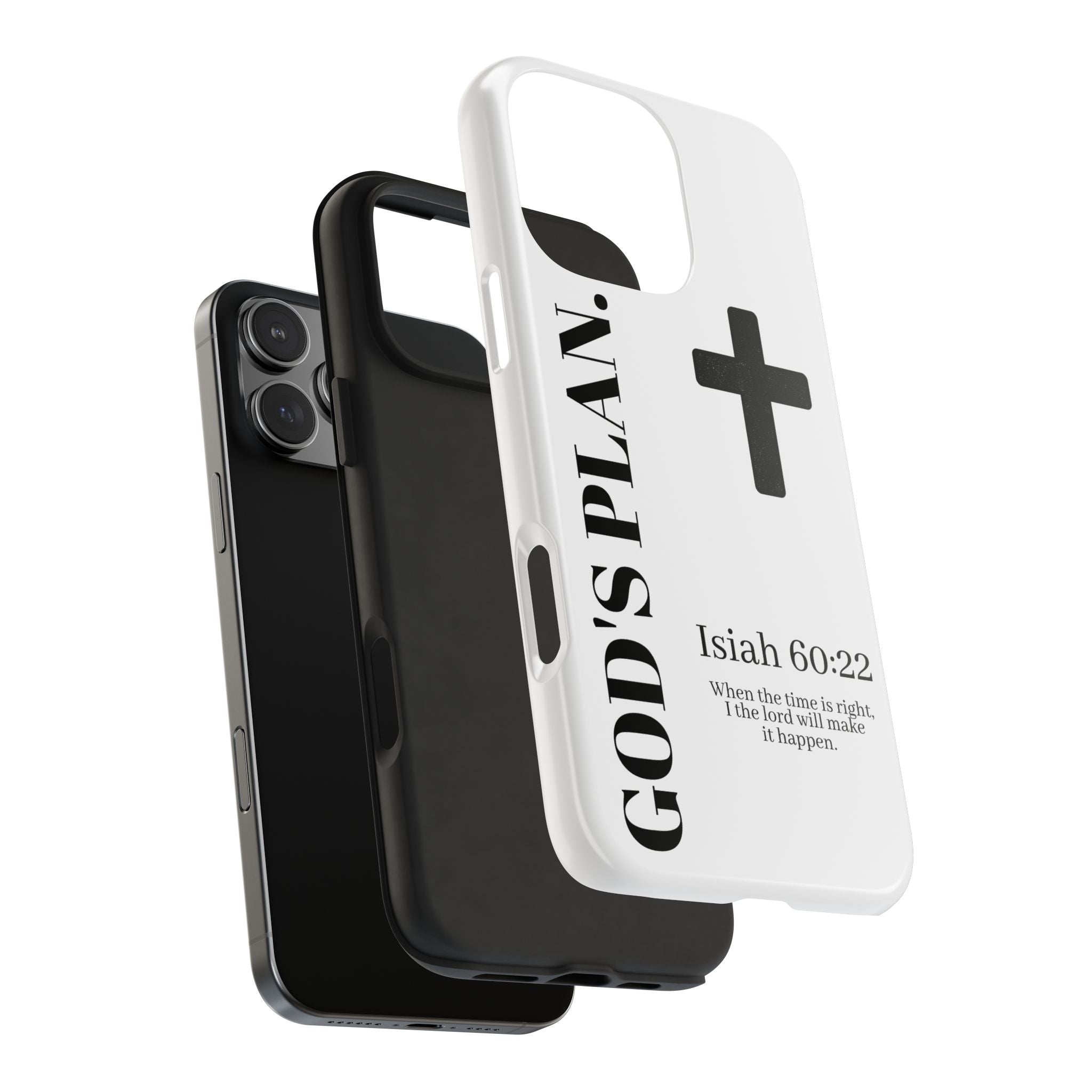 God's Plan Phone Case — Isaiah 60:22 Christian Cross Tough Phone Cover