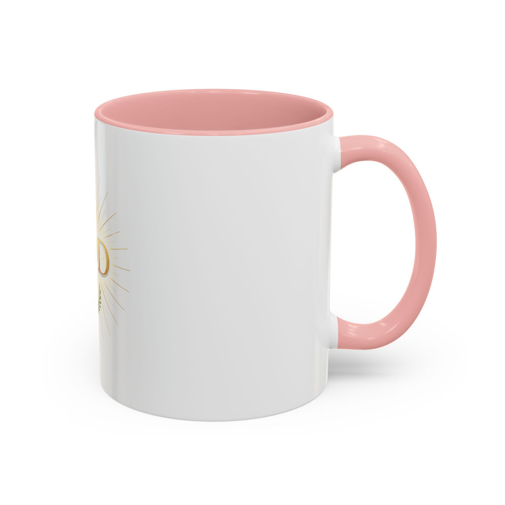 God Radiant Accent Coffee Mug — Inspirational Christian Ceramic Mug