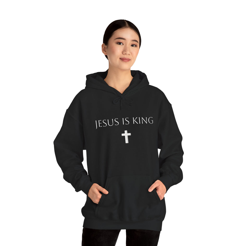 Minimal Cross Hoodie Small Center Chest Cross Graphic Religious Pullover