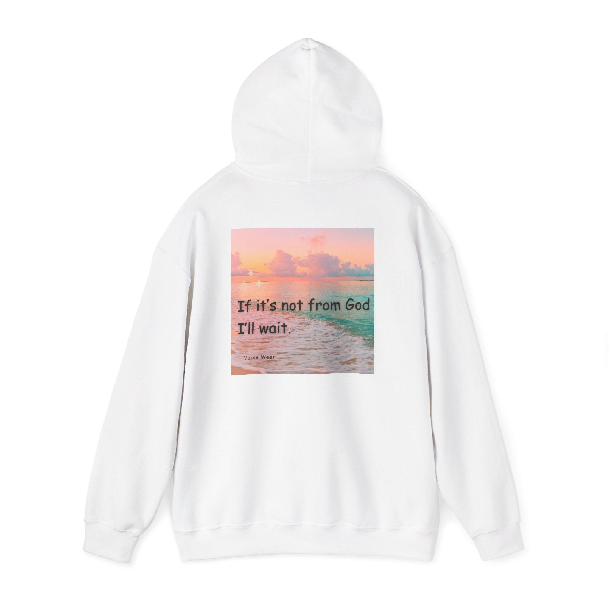 Christian Cross Hoodie "If It's Not From God I'll Wait" Inspirational Faith Sweatshirt