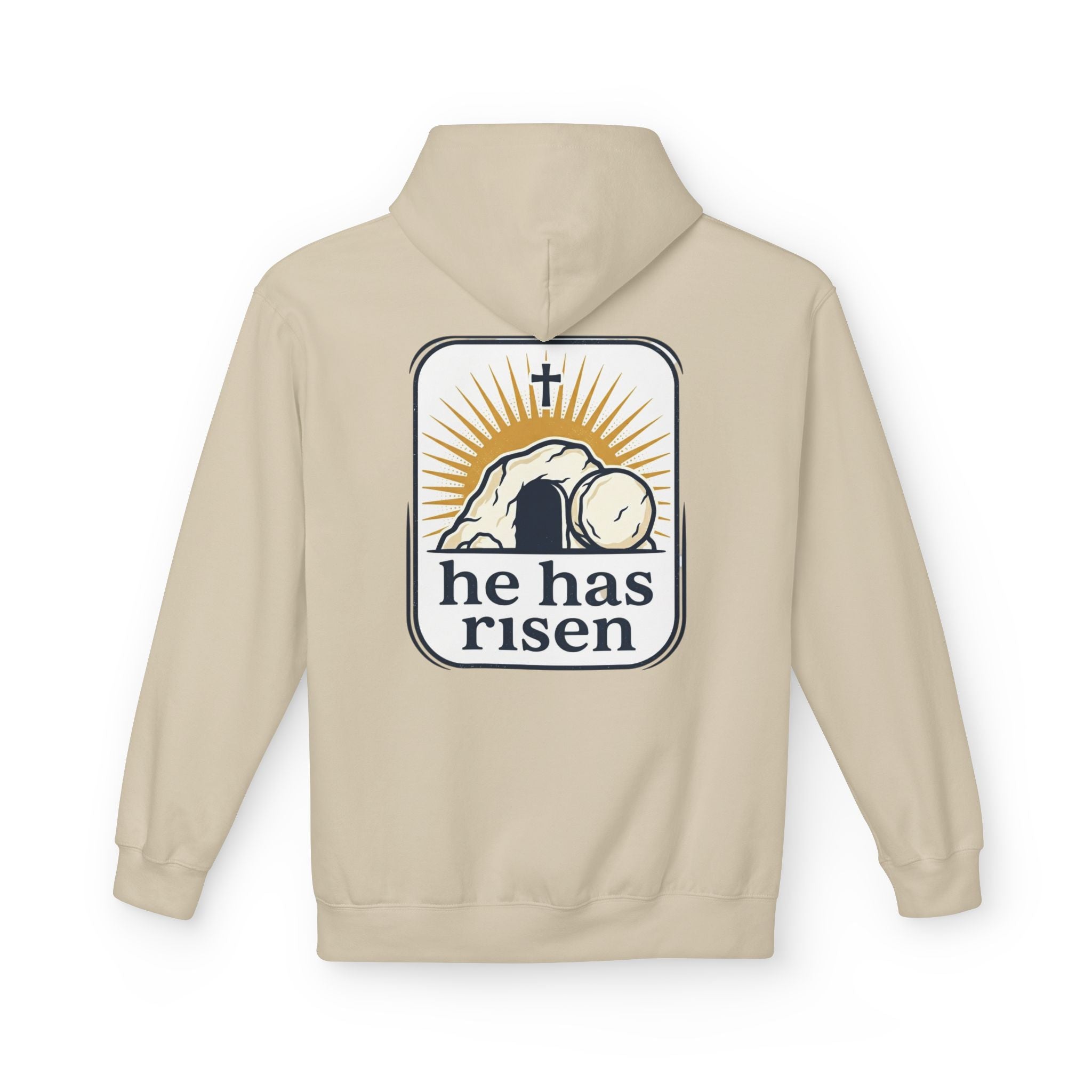 Matthew 28:6 Hoodie — "He Is Risen" Easter Christian Pullover