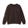Christian Cross Crewneck Sweatshirt Minimal Faith Graphic