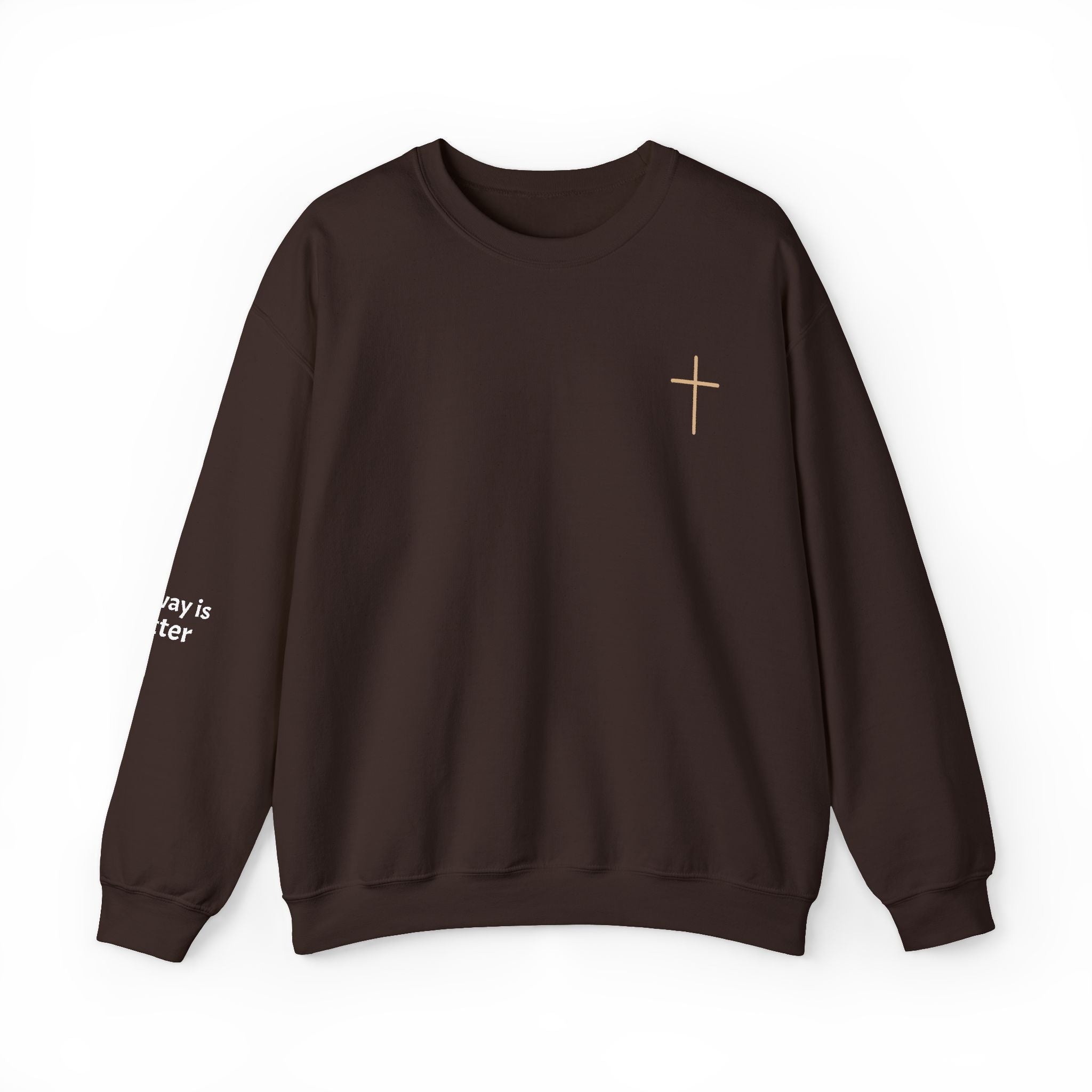 Christian Cross Crewneck Sweatshirt Minimal Faith Graphic