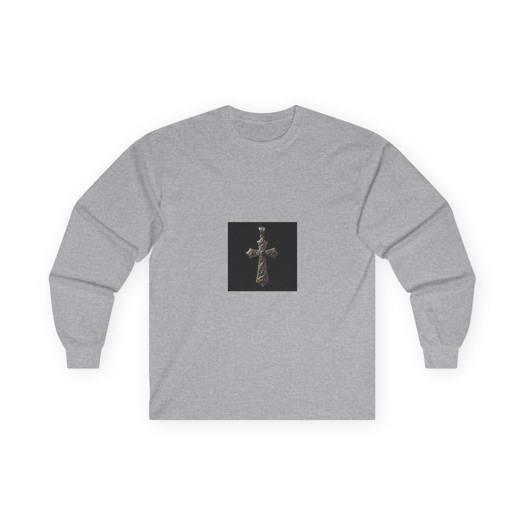Prayer Cross Long Sleeve Tee — 'Pray to God' Spiritual Graphic Shirt