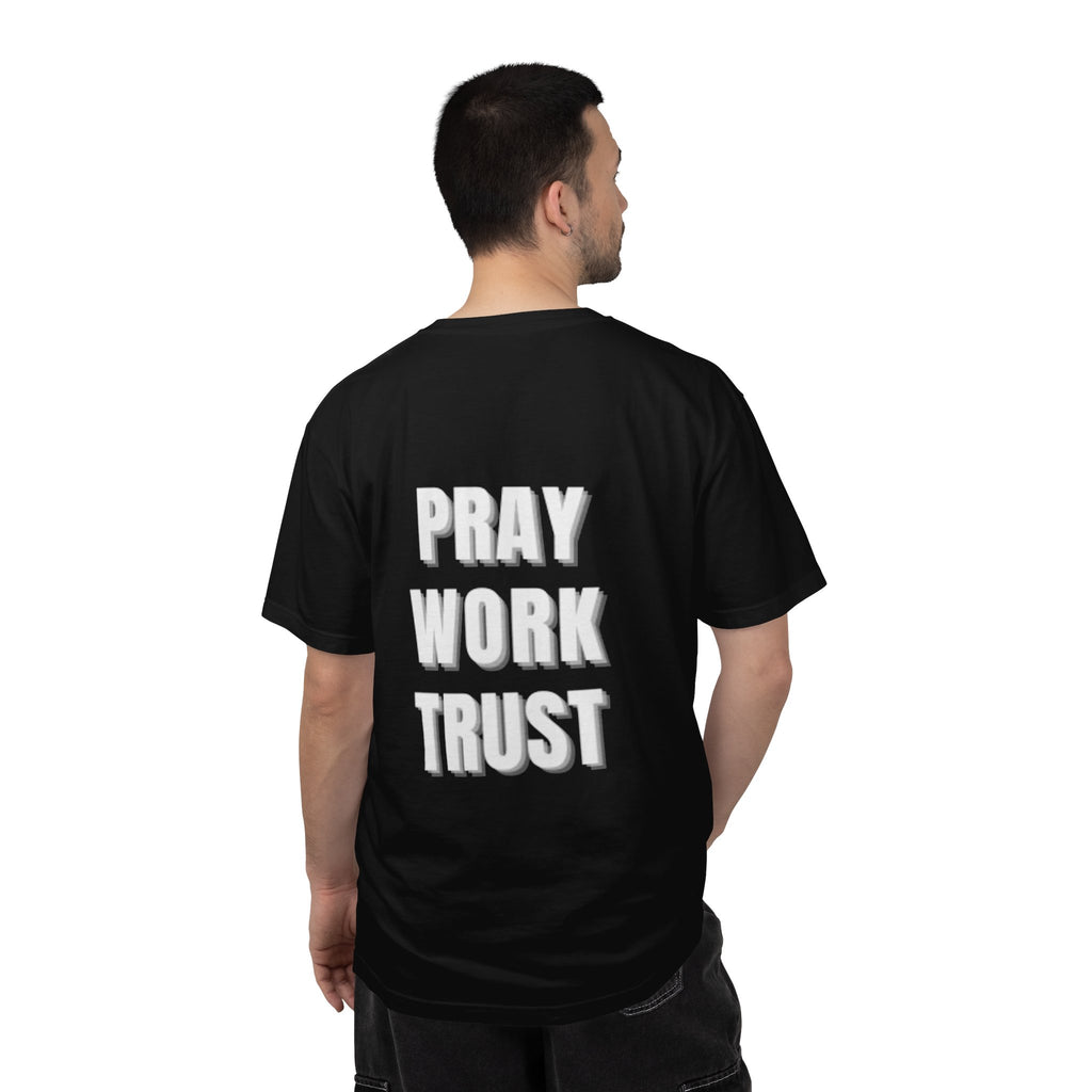Pray Work Trust Tee Garment-Dyed Brown Inspirational T-Shirt
