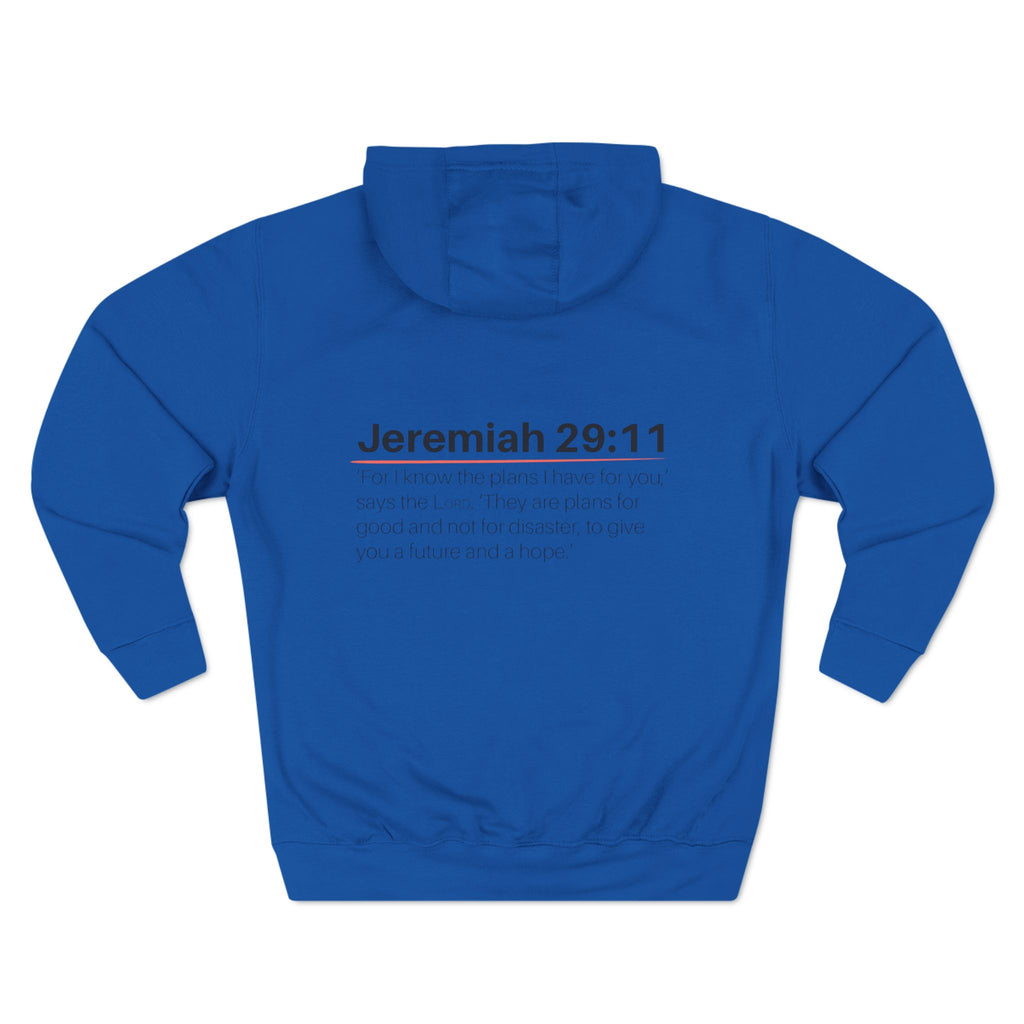 Jeremiah 29:11 Hoodie Christian Bible Verse Fleece Hoodie