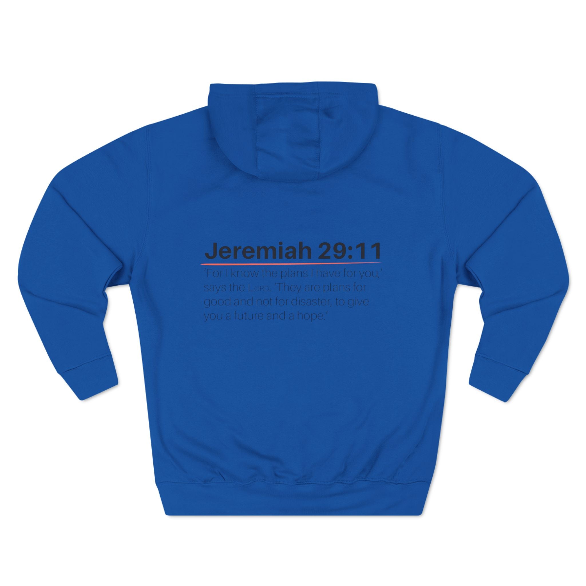 Jeremiah 29:11 Hoodie Christian Bible Verse Fleece Hoodie