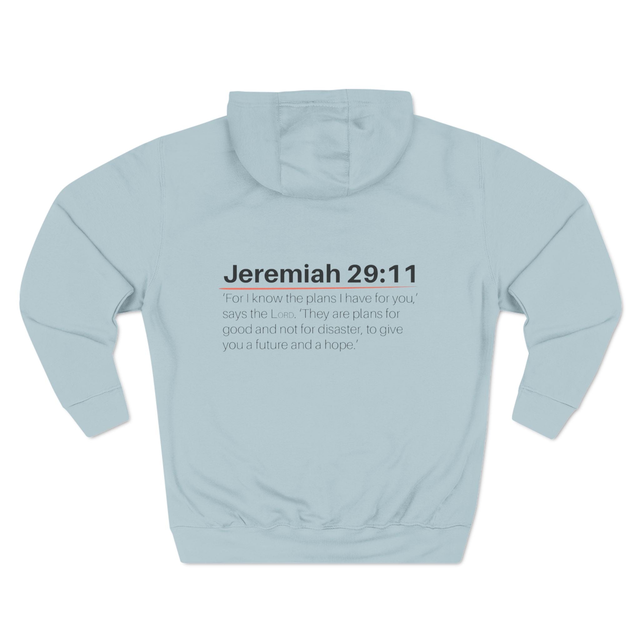 Jeremiah 29:11 Hoodie Christian Bible Verse Fleece Hoodie