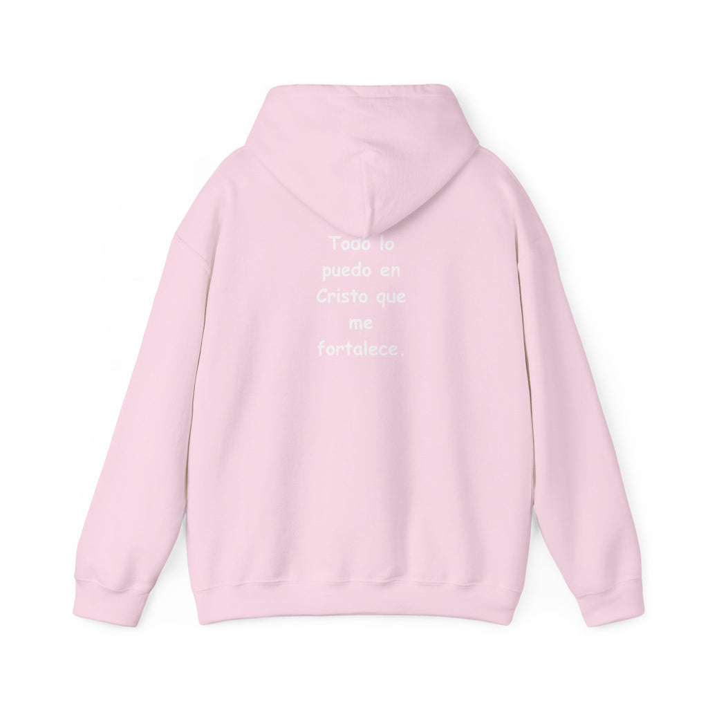 Filipenses 4:13 Hoodie 'Todo lo puedo en Cristo que me fortalece'.