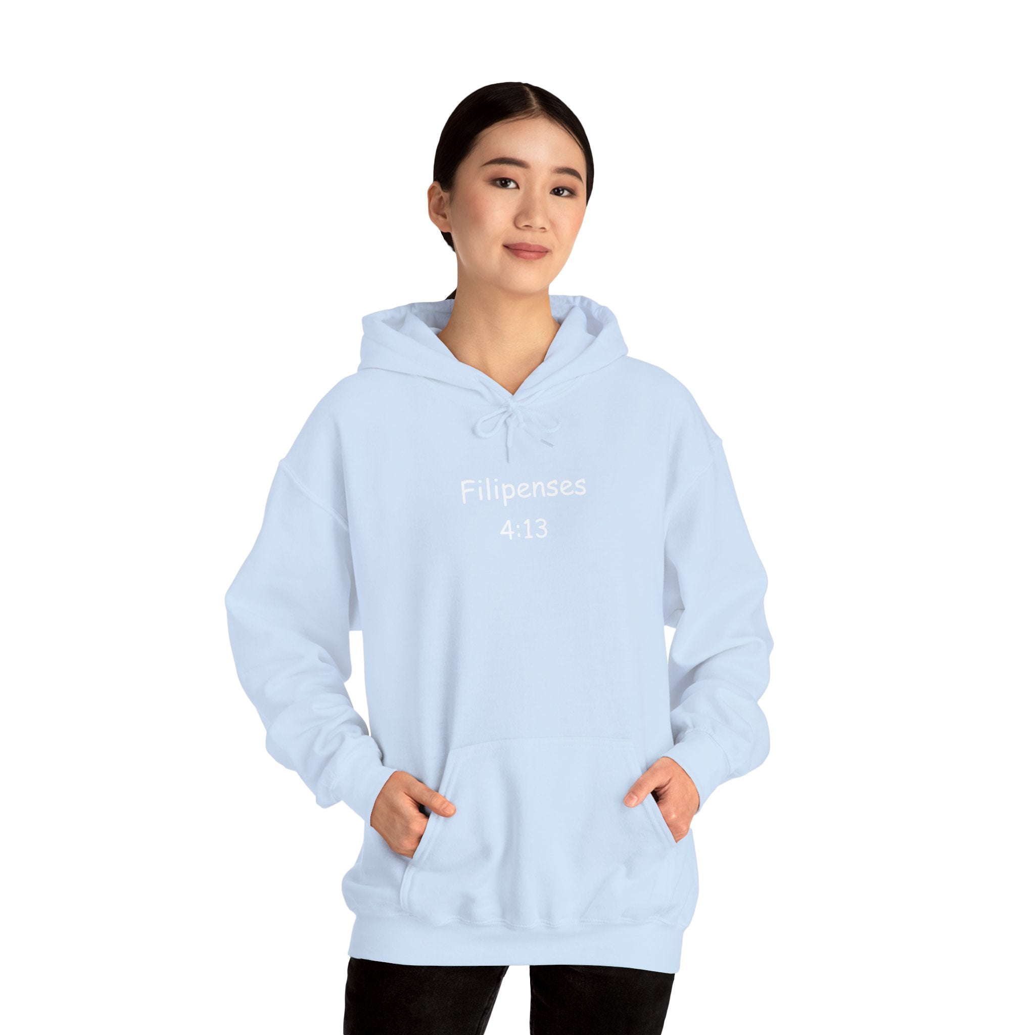 Filipenses 4:13 Hoodie 'Todo lo puedo en Cristo que me fortalece'.