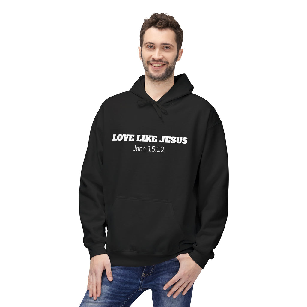 Love Like Jesus Hoodie John 13:34 Christian Faith Pullover