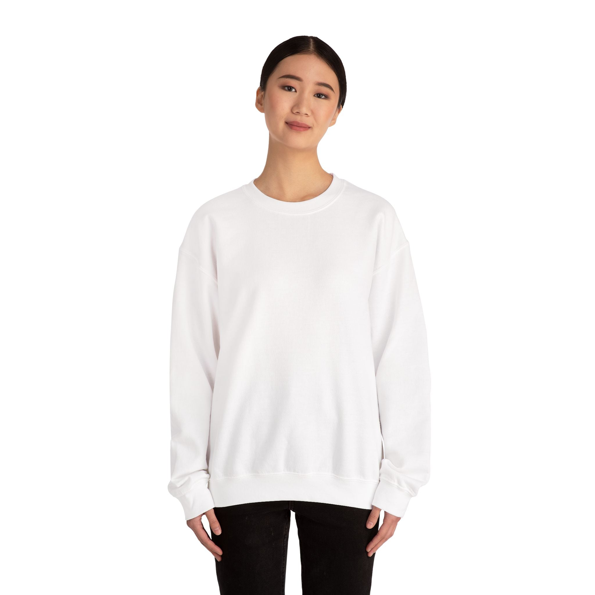 Crewneck Sweatshirt "Do Not Fear, For I Am With You" Scripture Design (Isaiah 41:10) Sunset Beach Graphic