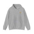 Mountain Road Hoodie with Gold Cross Chest Accent