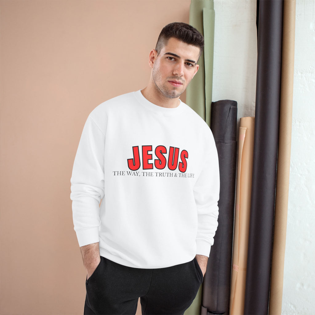 Jesus Crewneck Sweatshirt – "Jesus: The Way, The Truth & The Life" Christian Faith Pullover