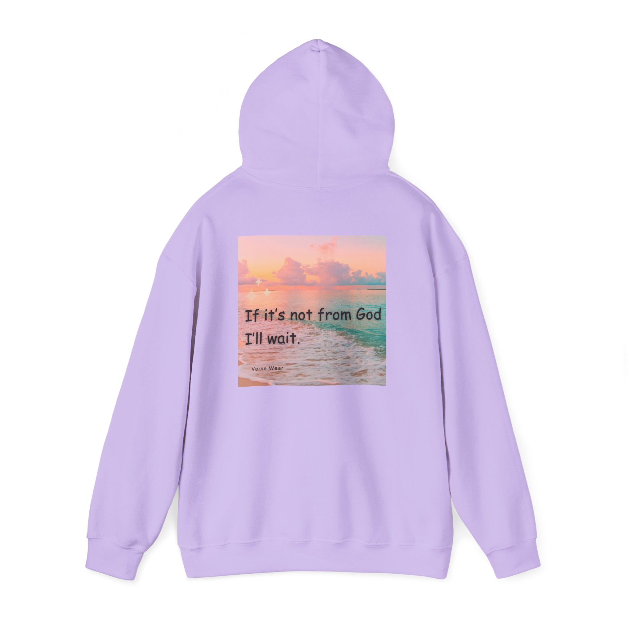 Christian Cross Hoodie "If It's Not From God I'll Wait" Inspirational Faith Sweatshirt