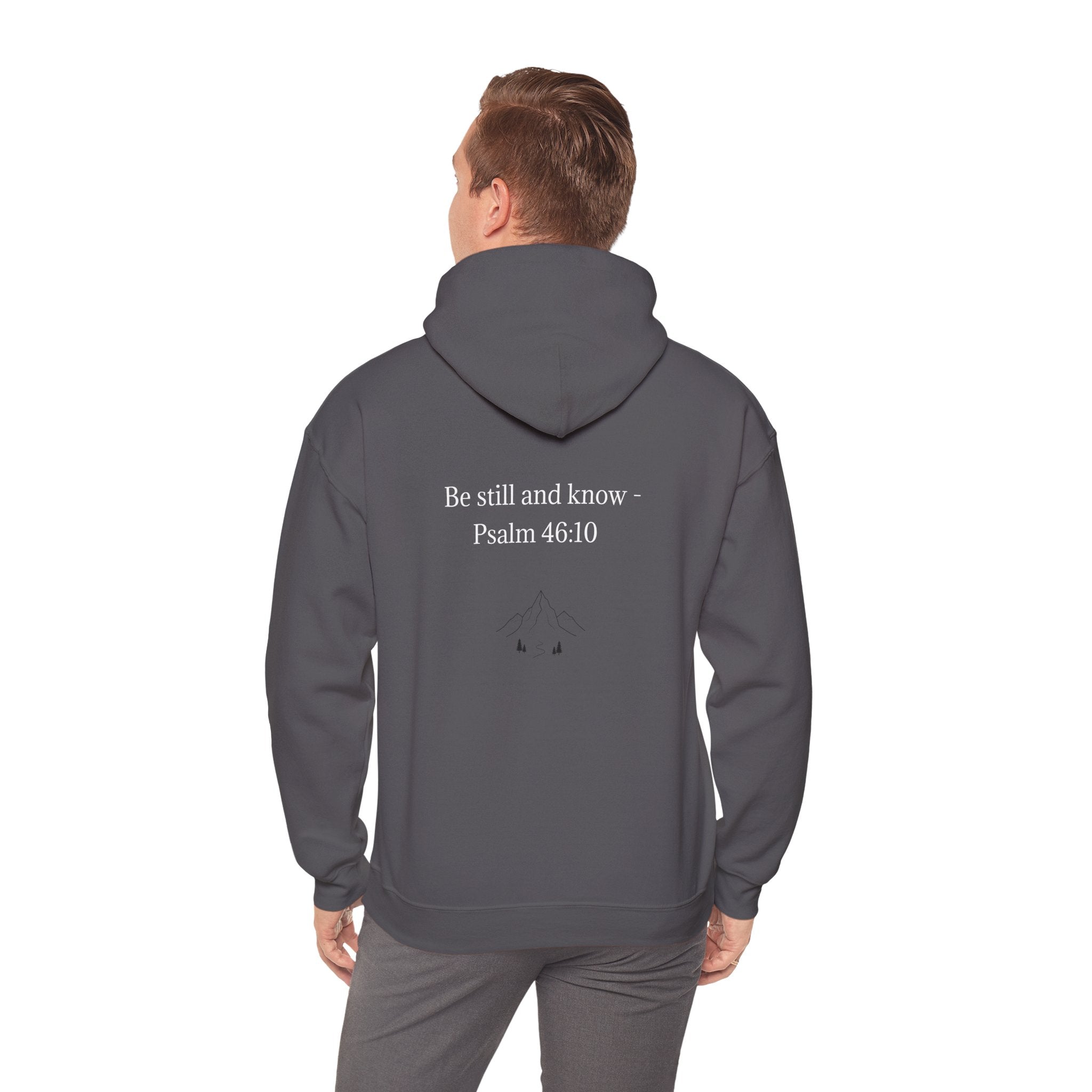 Hoodie "Be Still and Know" Psalm 46:10 Minimal Faith Hoodie
