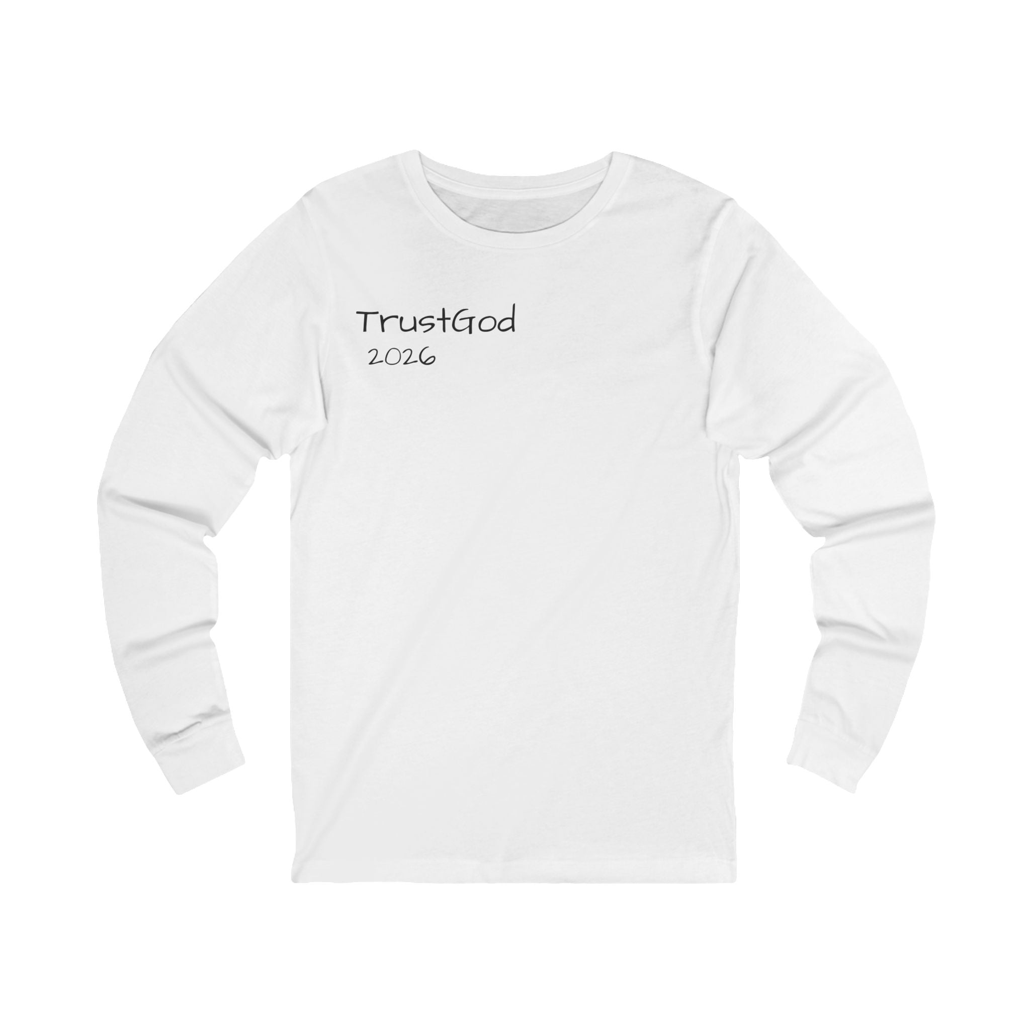 Trust God Long Sleeve Tee, Isaiah 30:18 Scripture Comfort Shirt