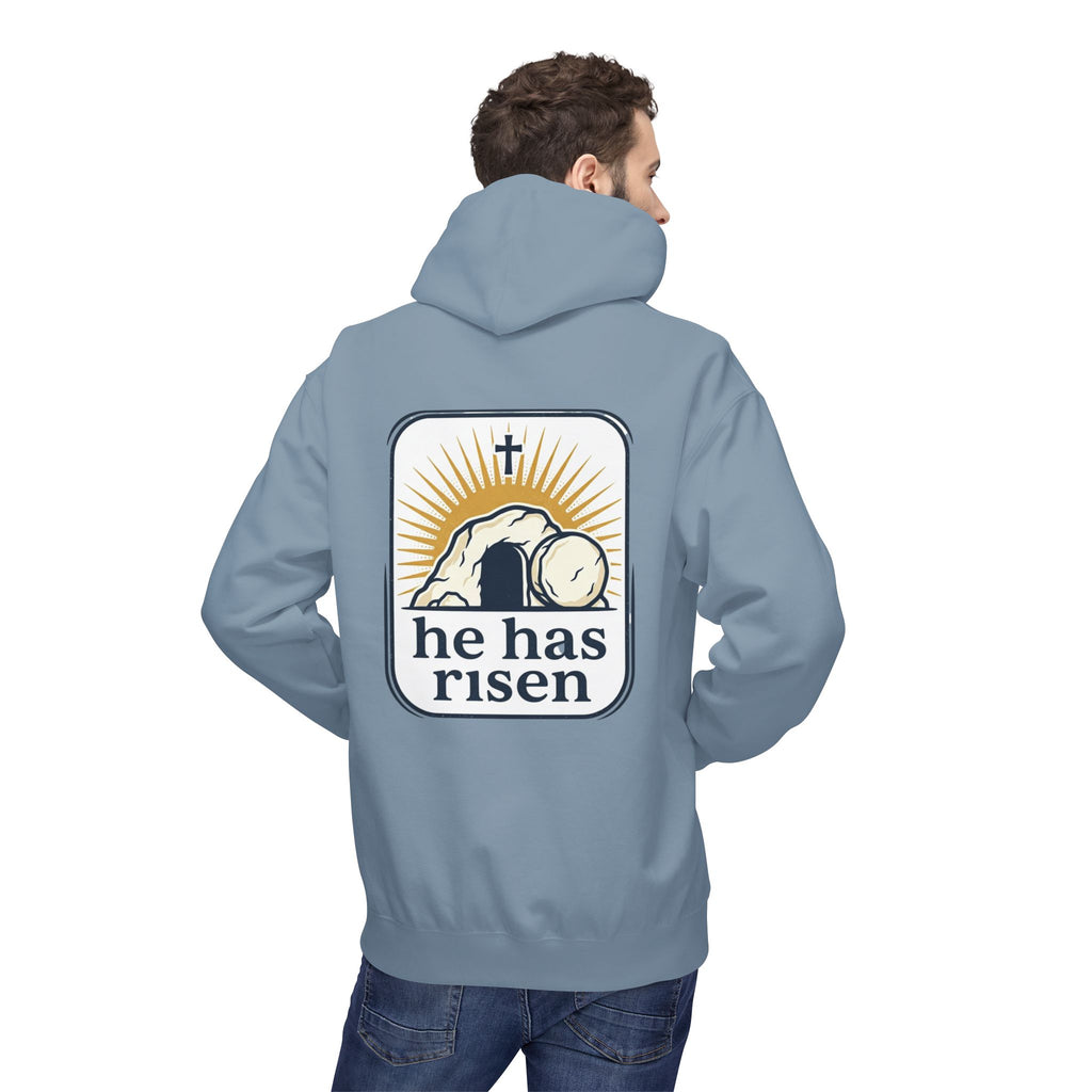 Matthew 28:6 Hoodie — "He Is Risen" Easter Christian Pullover