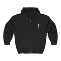Christian Zip Hoodie "God Is Love" Cross Design (1 John 4:16)