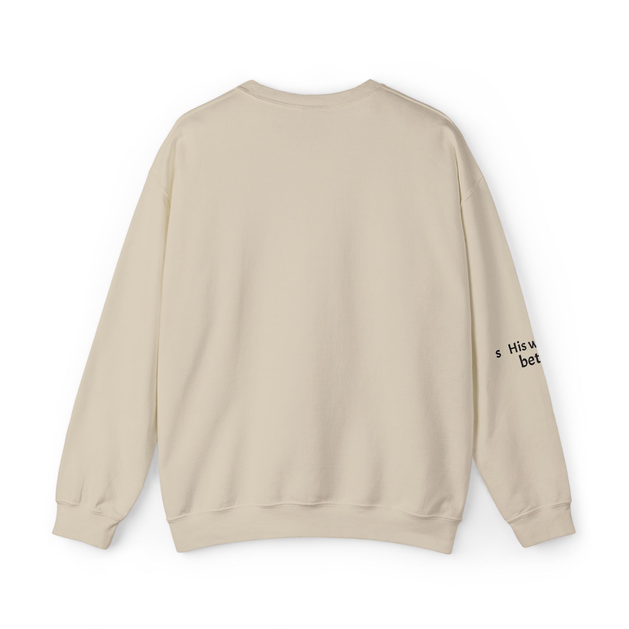 Christian Cross Crewneck Sweatshirt Minimal Faith Graphic