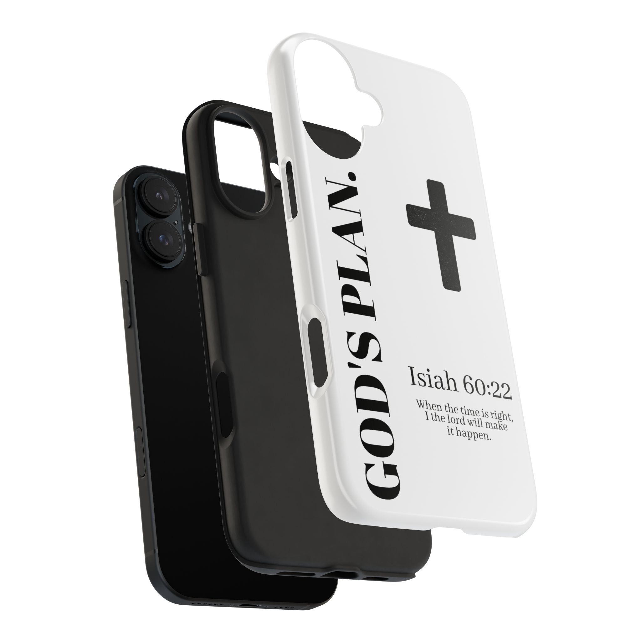 God's Plan Phone Case — Isaiah 60:22 Christian Cross Tough Phone Cover
