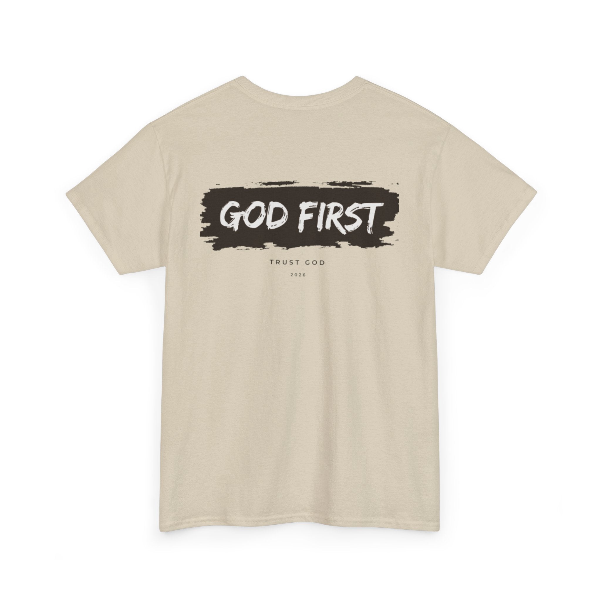 Faith Over Fear "God First" Tee Inspirational Christian T-Shirt