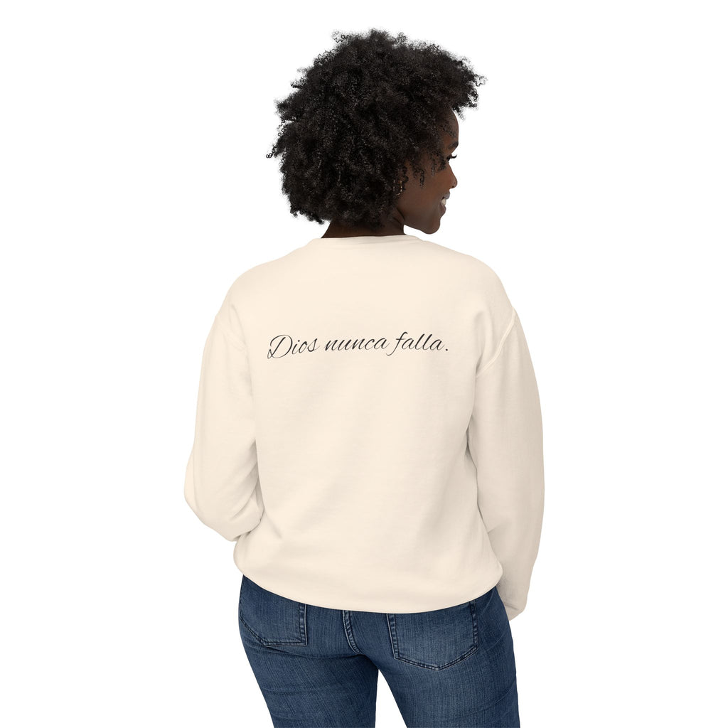 Dios nunca falla. — Small Cross Front & "Dios nunca falla" Script Back