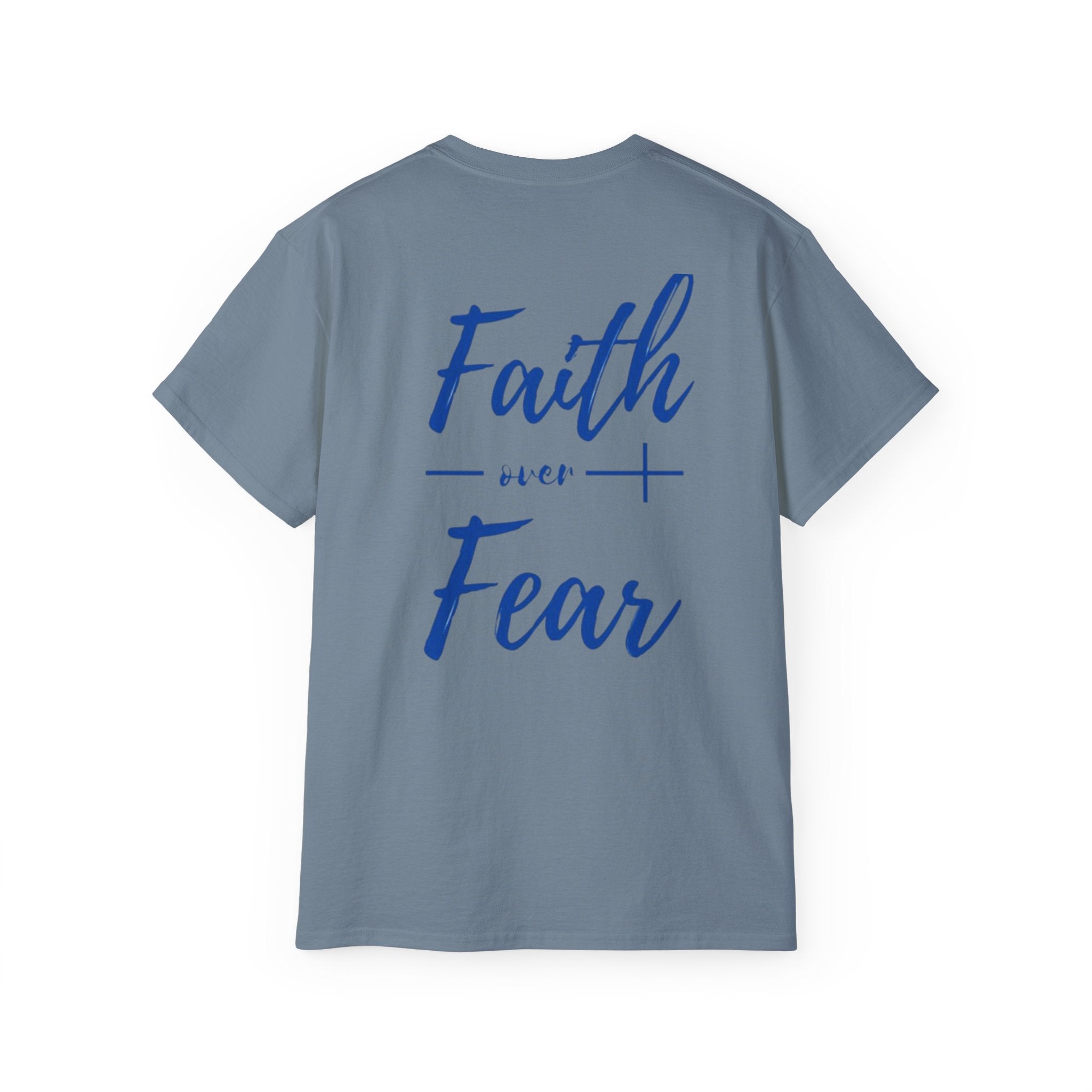 Faith Over Fear T-Shirt — Christian Cross Chest Logo Tee