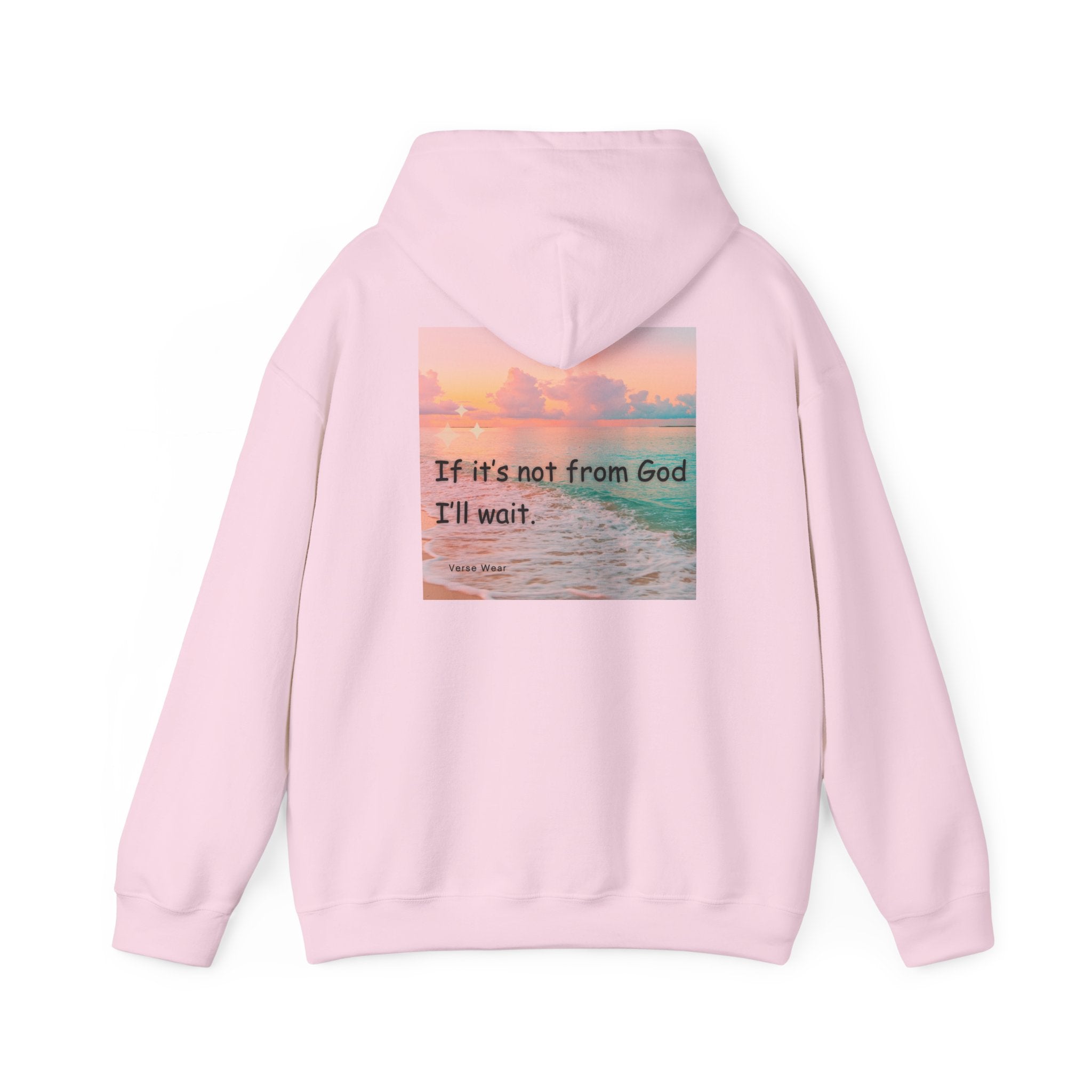Christian Cross Hoodie "If It's Not From God I'll Wait" Inspirational Faith Sweatshirt