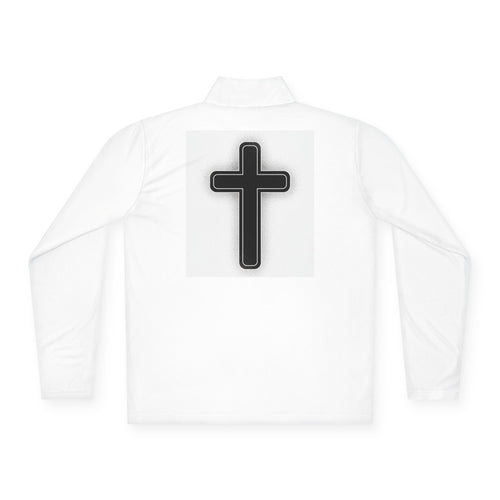 Christian Cross Quarter‑Zip Pullover God’s Plan Embroidered Chest