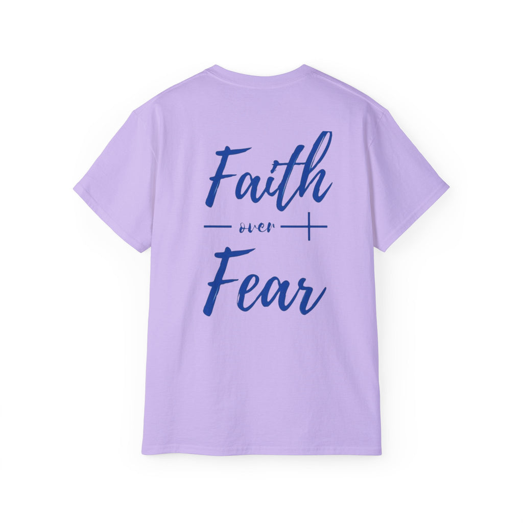 Faith Over Fear T-Shirt — Christian Cross Chest Logo Tee