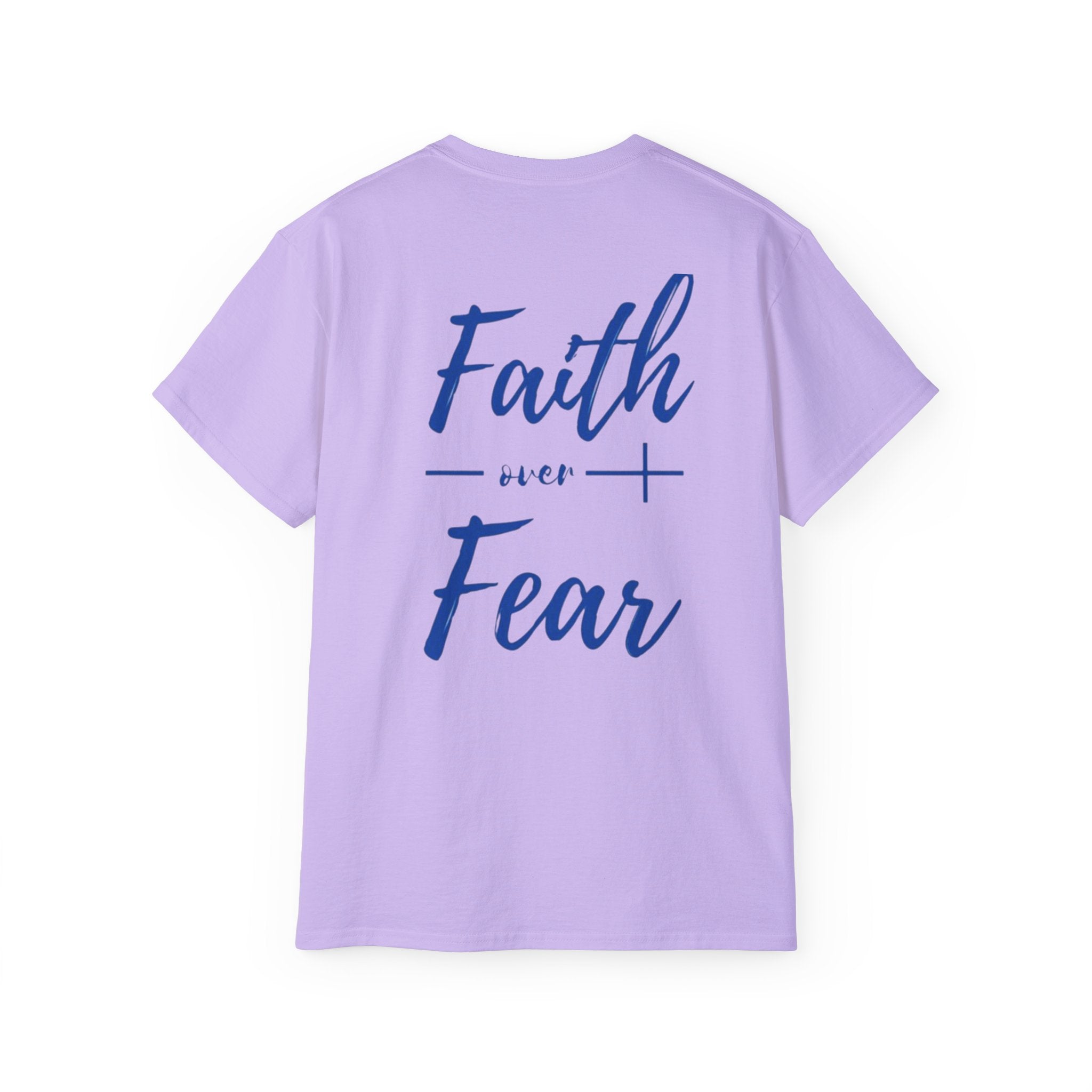 Faith Over Fear T-Shirt — Christian Cross Chest Logo Tee