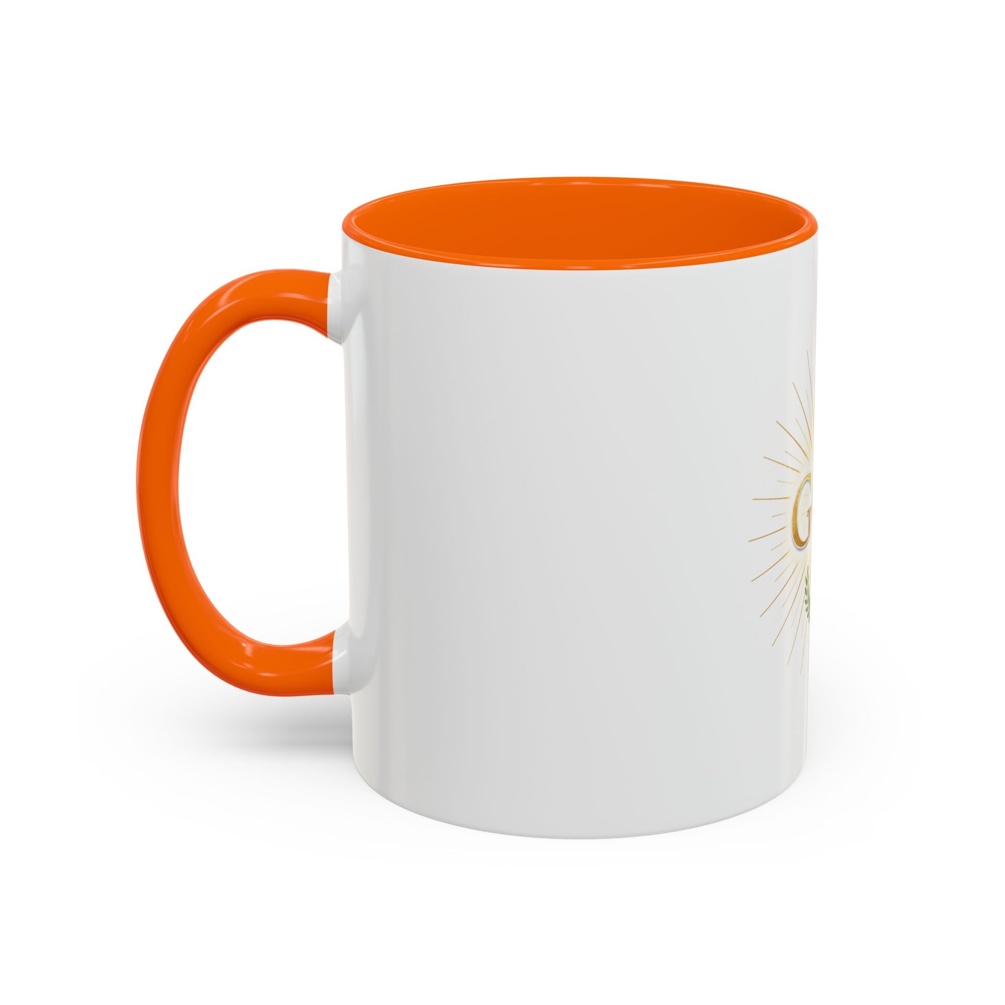 God Radiant Accent Coffee Mug — Inspirational Christian Ceramic Mug