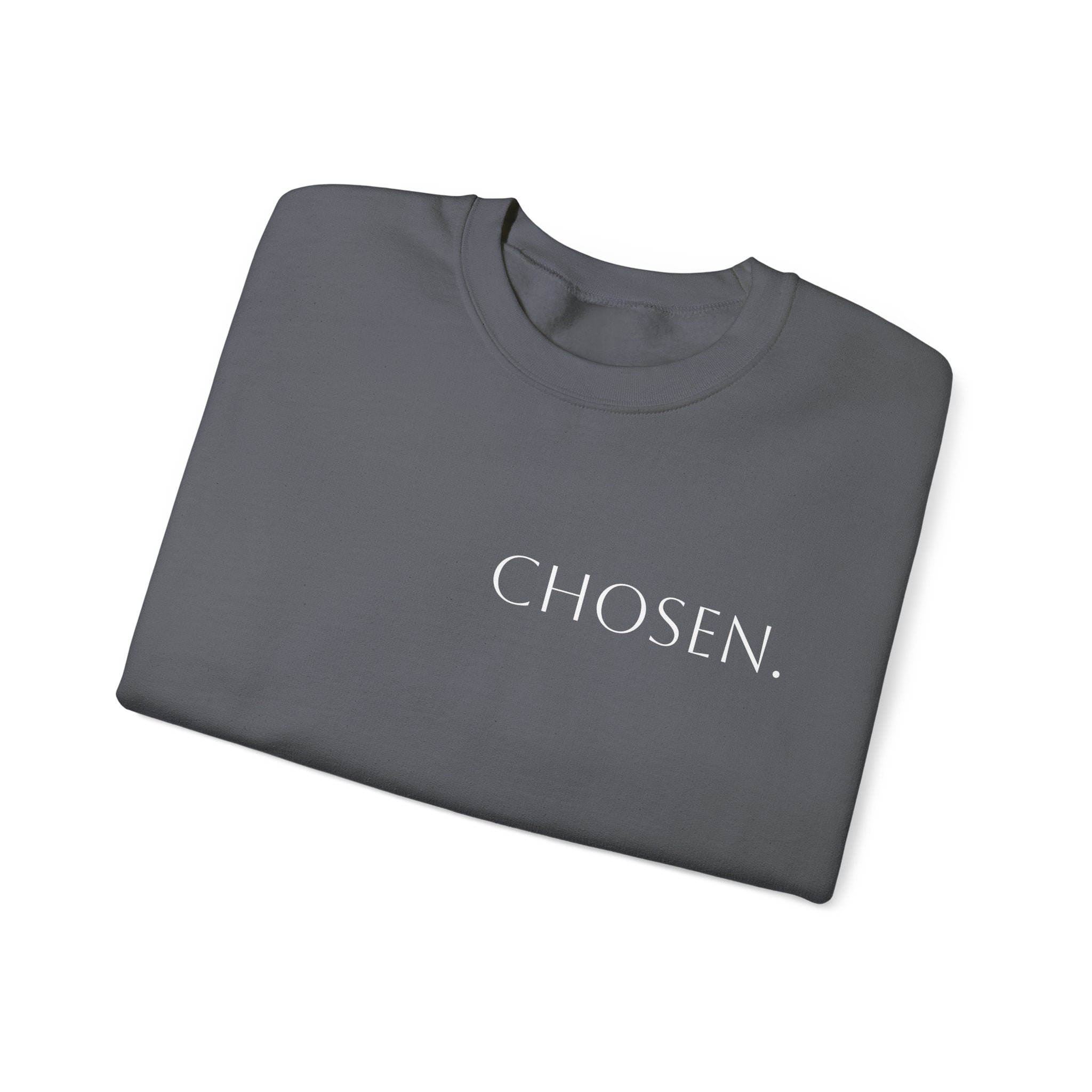 Chosen Sweatshirt Christian Crewneck with “1 Peter 2:9” Back Text
