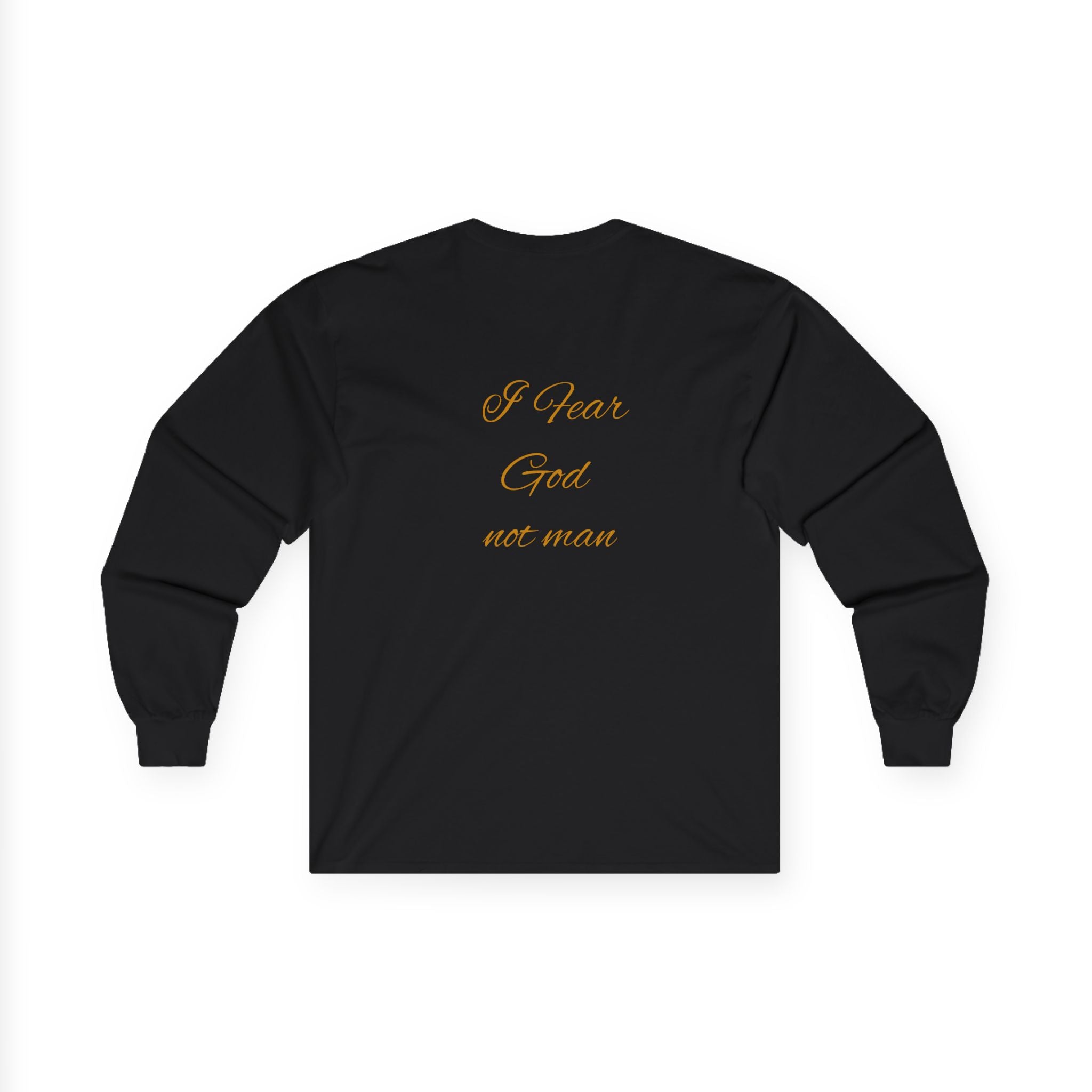 Long Sleeve Tee "I Hear God Not Man" Minimalist Faith Shirt