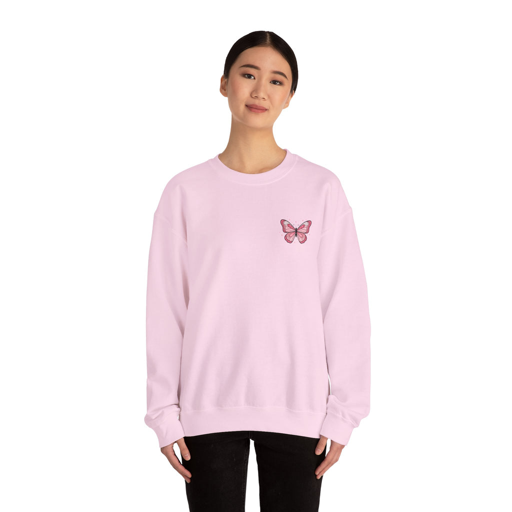 Crewneck Sweatshirt — 'God Is Good All The Time' Butterfly & Icons