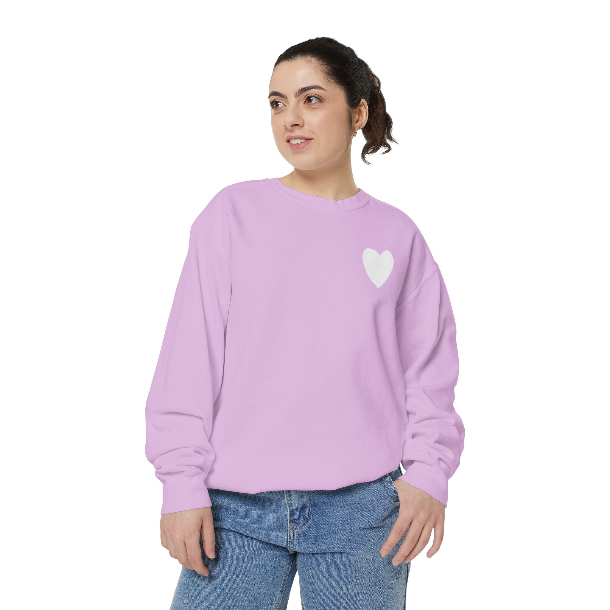 Faith Can Move Mountains Sweatshirt  Heart Chest Graphic