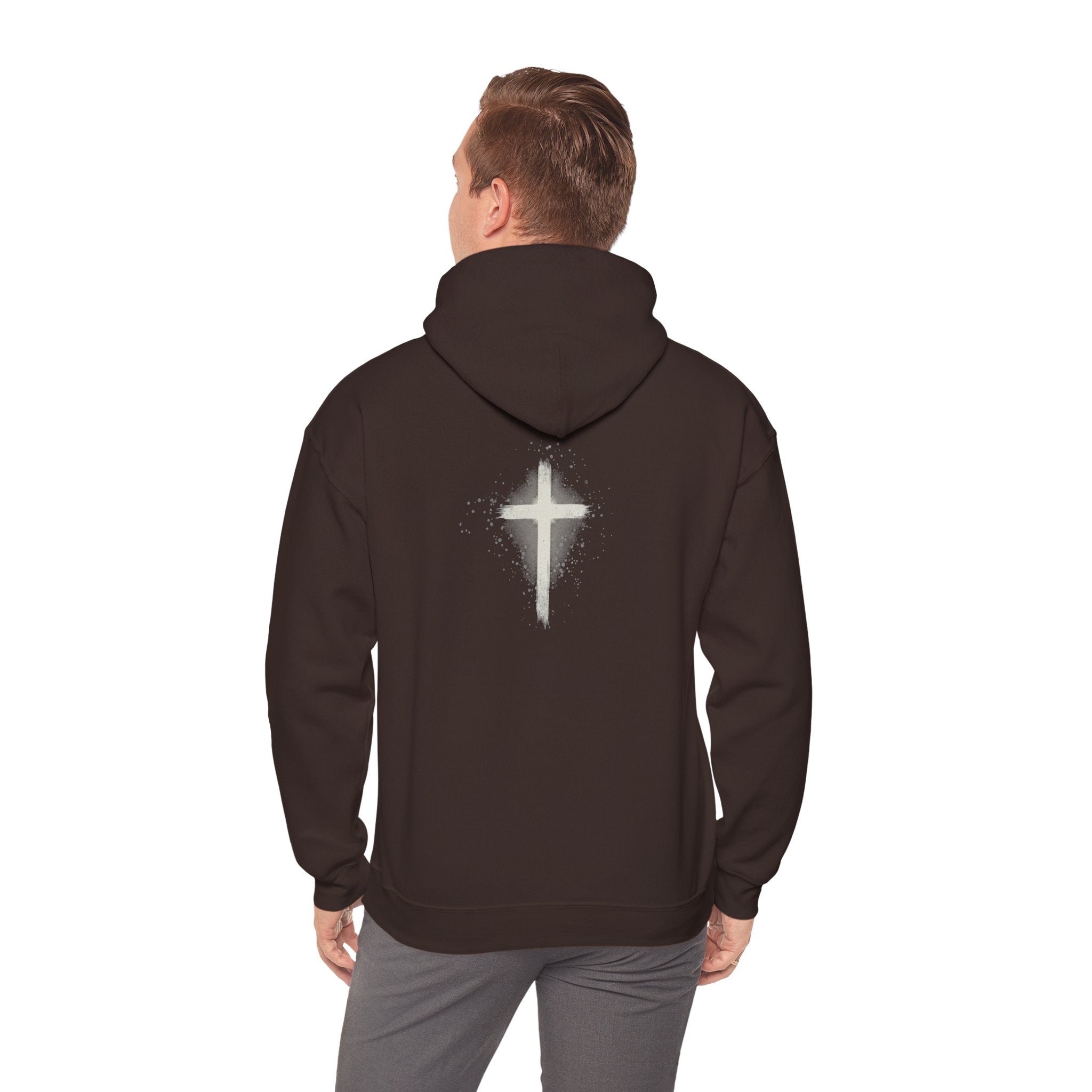 Religious Hoodie Cross Graphic with Jesus Saves
